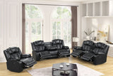 Ace Black 3-Piece Reclining Living Room Set by Happy Homes at Eve Furniture