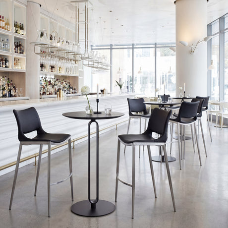 Ace Black & Silver Barstool (Set of 2) by Zuomod at Eve Furniture