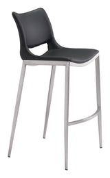 Ace Black & Silver Barstool (Set of 2) by Zuomod at Eve Furniture