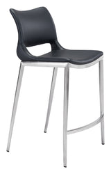Ace Black & Silver Counter Stool (Set of 2) by Zuomod at Eve Furniture