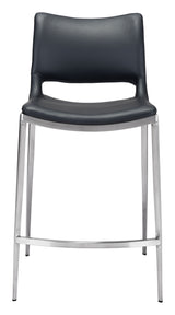 Ace Black & Silver Counter Stool (Set of 2) by Zuomod at Eve Furniture
