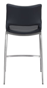 Ace Black & Silver Counter Stool (Set of 2) by Zuomod at Eve Furniture
