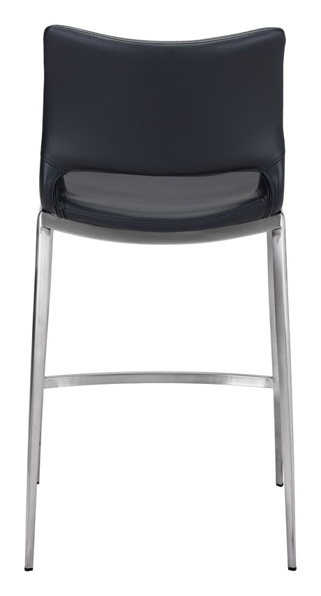 Ace Black & Silver Counter Stool (Set of 2) by Zuomod at Eve Furniture