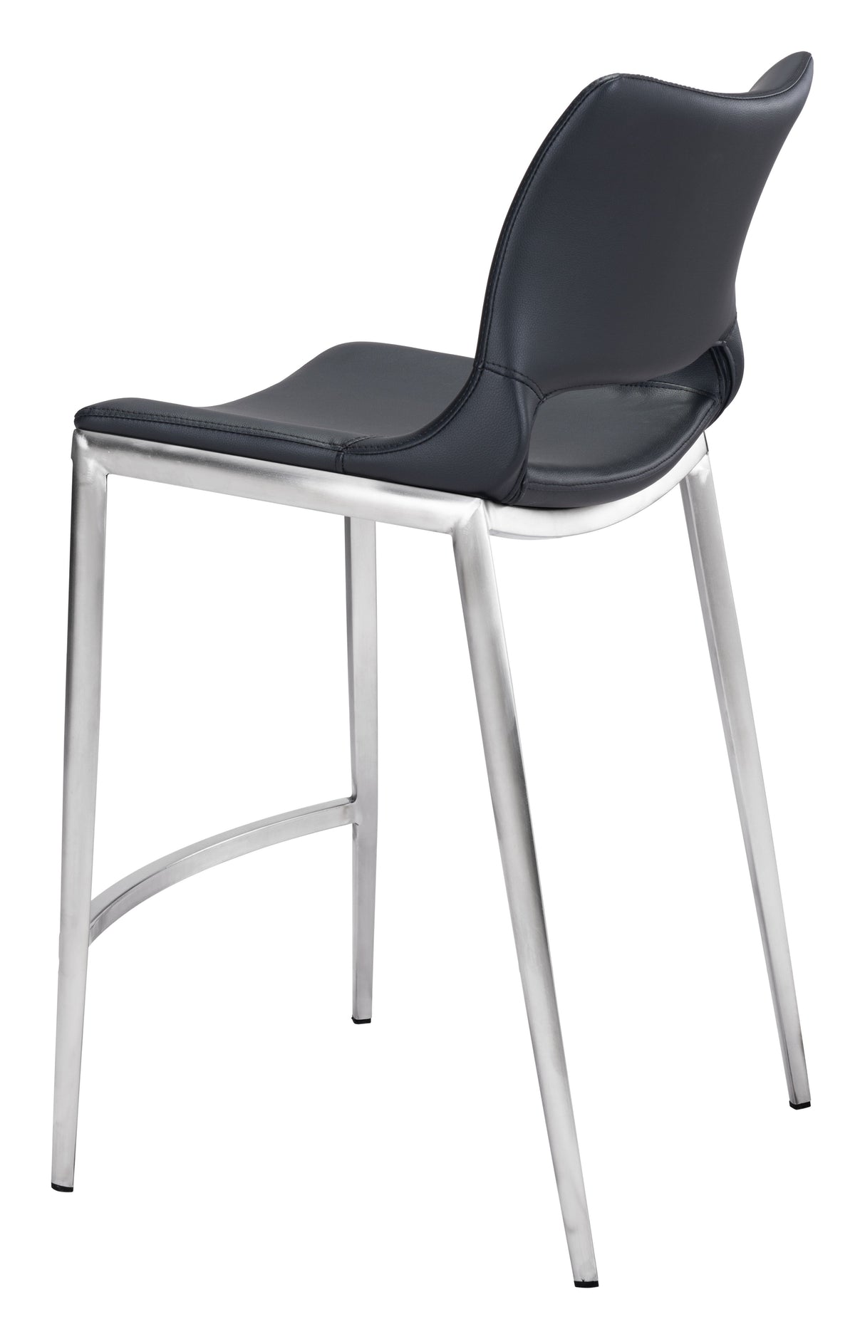 Ace Black & Silver Counter Stool (Set of 2) by Zuomod at Eve Furniture
