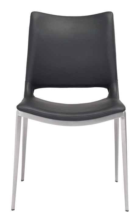 Ace Black & Silver Dining Chair (Set of 2) by Zuomod at Eve Furniture
