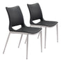 Ace Black & Silver Dining Chair (Set of 2) by Zuomod at Eve Furniture