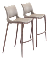 Ace Brown & Walnut Barstool (Set of 2) by Zuomod at Eve Furniture