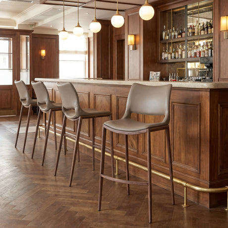Ace Brown & Walnut Barstool (Set of 2) by Zuomod at Eve Furniture