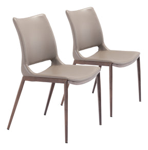 Ace Brown & Walnut Dining Chair (Set of 2) by Zuomod at Eve Furniture