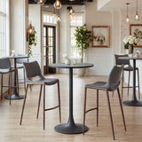Ace Dark Gray & Walnut Barstool (Set of 2) by Zuomod at Eve Furniture