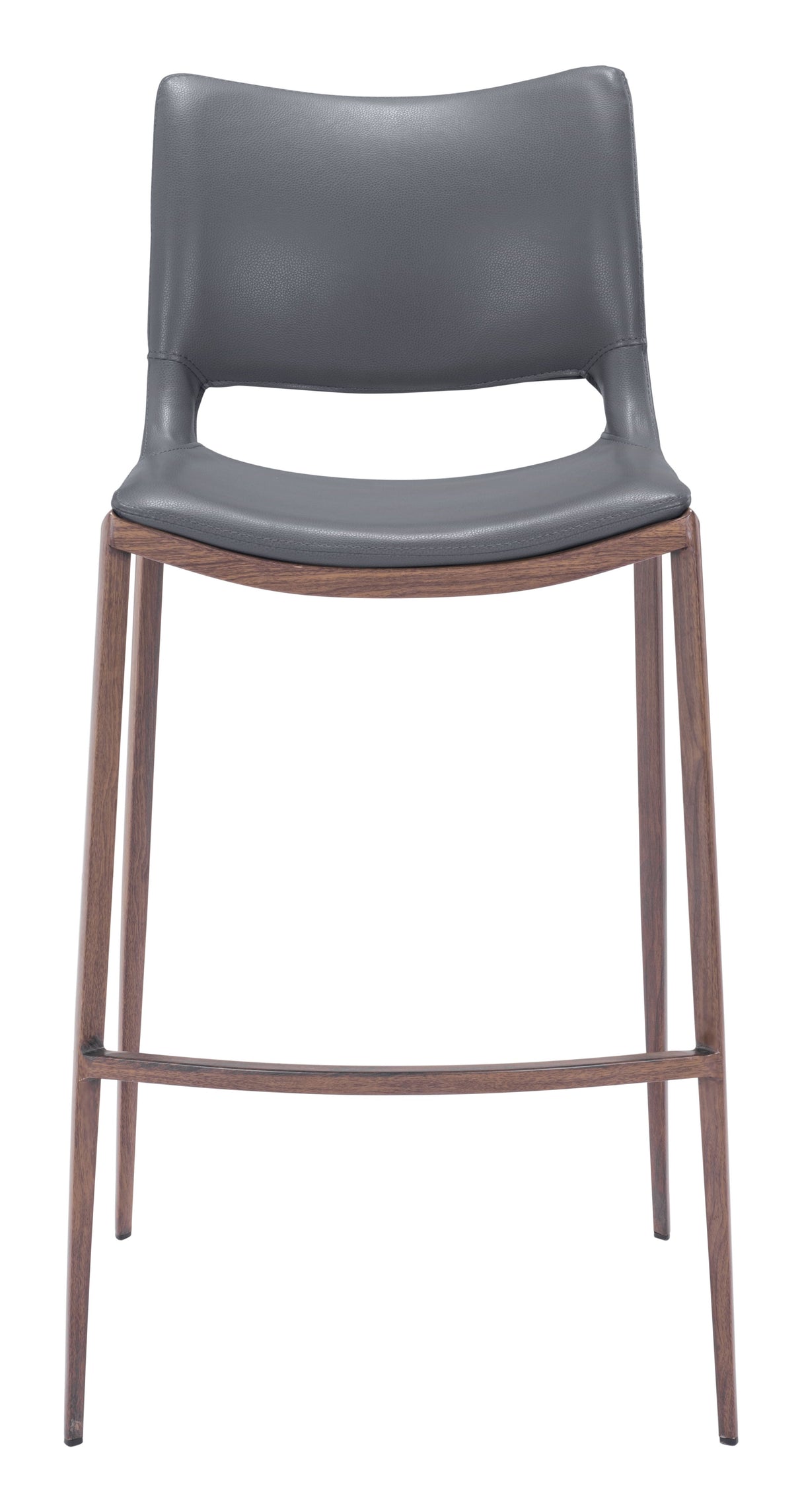 Ace Dark Gray & Walnut Barstool (Set of 2) by Zuomod at Eve Furniture