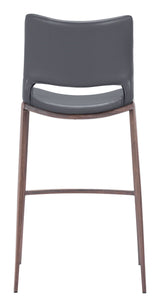 Ace Dark Gray & Walnut Barstool (Set of 2) by Zuomod at Eve Furniture