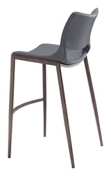 Ace Dark Gray & Walnut Barstool (Set of 2) by Zuomod at Eve Furniture