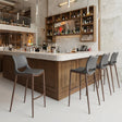 Ace Dark Gray & Walnut Barstool (Set of 2) by Zuomod at Eve Furniture