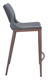 Ace Dark Gray & Walnut Counter Stool (Set of 2) by Zuomod at Eve Furniture
