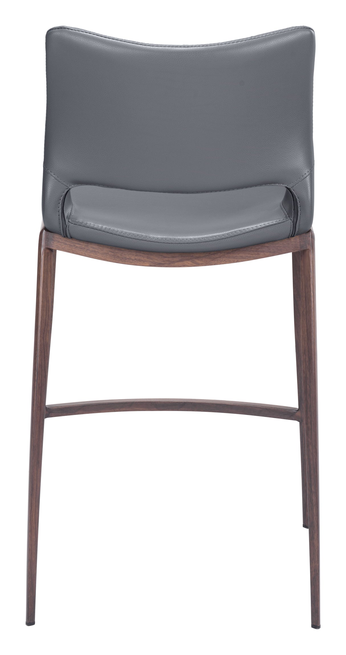 Ace Dark Gray & Walnut Counter Stool (Set of 2) by Zuomod at Eve Furniture