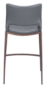 Ace Dark Gray & Walnut Counter Stool (Set of 2) by Zuomod at Eve Furniture
