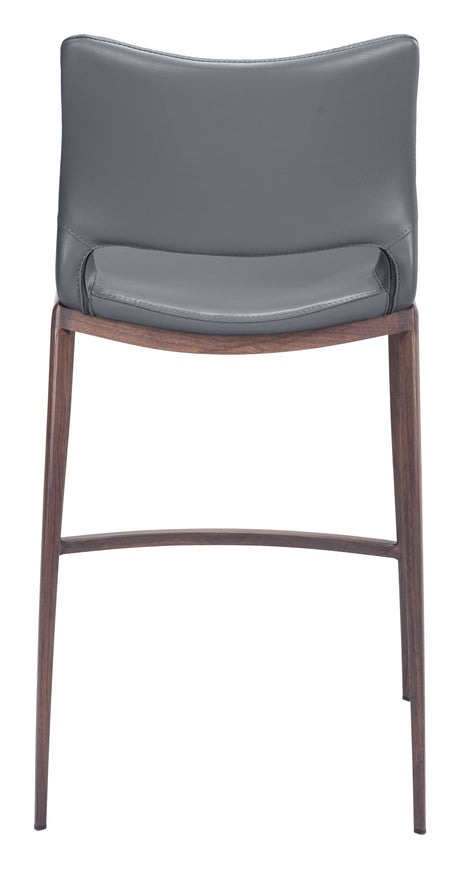 Ace Dark Gray & Walnut Counter Stool (Set of 2) by Zuomod at Eve Furniture