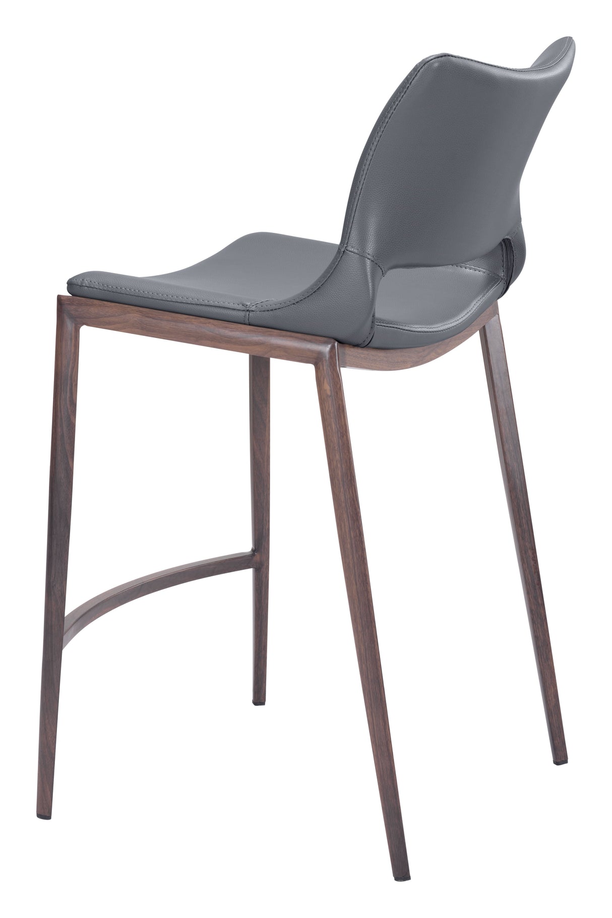 Ace Dark Gray & Walnut Counter Stool (Set of 2) by Zuomod at Eve Furniture