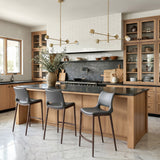 Ace Dark Gray & Walnut Counter Stool (Set of 2) by Zuomod at Eve Furniture