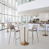 Ace Light Pink & Silver Barstool (Set of 2) by Zuomod at Eve Furniture