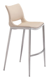 Ace Light Pink & Silver Barstool (Set of 2) by Zuomod at Eve Furniture