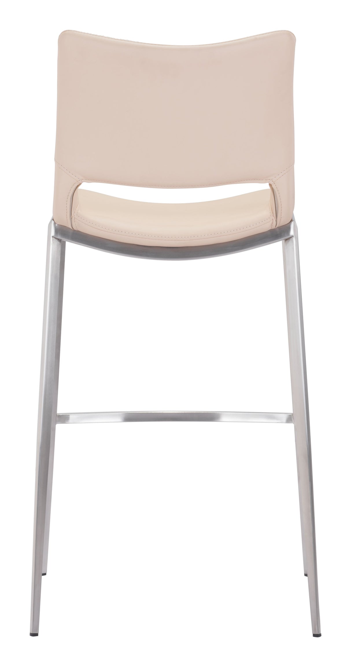 Ace Light Pink & Silver Barstool (Set of 2) by Zuomod at Eve Furniture