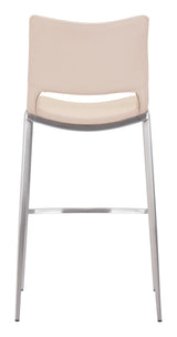 Ace Light Pink & Silver Barstool (Set of 2) by Zuomod at Eve Furniture