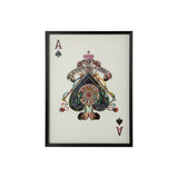 Ace of Spades II Playing Card a Paper Mosaik Collage Framed Art Under Glass by Mercana at Eve Furniture