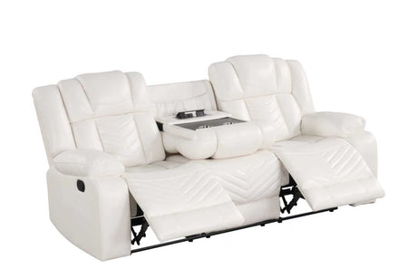 Ace White 3-Piece Reclining Living Room Set by Happy Homes at Eve Furniture