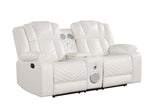 Ace White 3-Piece Reclining Living Room Set by Happy Homes at Eve Furniture