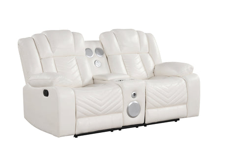 Ace White 3-Piece Reclining Living Room Set by Happy Homes at Eve Furniture
