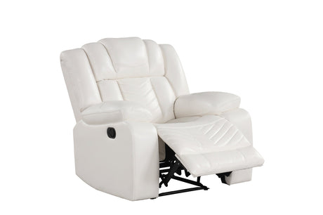 Ace White 3-Piece Reclining Living Room Set by Happy Homes at Eve Furniture