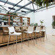 Ace White & Silver Barstool (Set of 2) by Zuomod at Eve Furniture