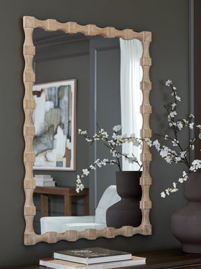 Acelmore Light Brown Accent Mirror by Ashley at Eve Furniture