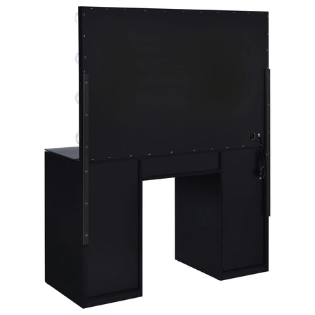 Acena Black High Gloss 7-drawer Vanity Set with Lighting by Coaster at Eve Furniture