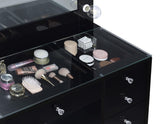 Acena Black High Gloss 7-drawer Vanity Set with Lighting by Coaster at Eve Furniture