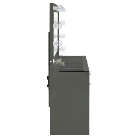 Acena Grey High Gloss 7-drawer Vanity Set with Lighting by Coaster at Eve Furniture