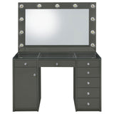 Acena Grey High Gloss 7-drawer Vanity Set with Lighting by Coaster at Eve Furniture