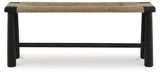 Acerman Black/Natural Accent Bench by Ashley at Eve Furniture
