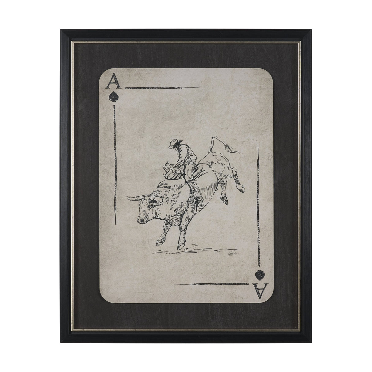 Aces Wild I by Mercana Studio Textured Framed Artwork Matted under Glass by Mercana at Eve Furniture