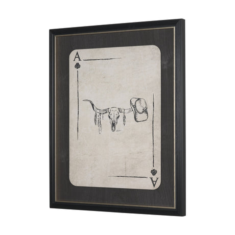 Aces Wild III by Mercana Studio Textured Framed Artwork Matted under Glass by Mercana at Eve Furniture