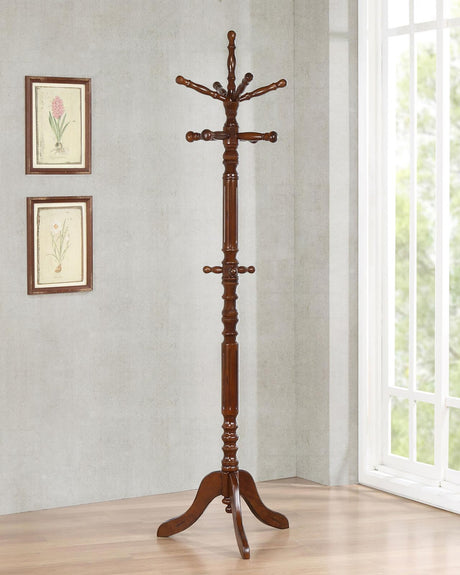 Achelle Tobacco Coat Rack with 11 Hooks by Coaster at Eve Furniture
