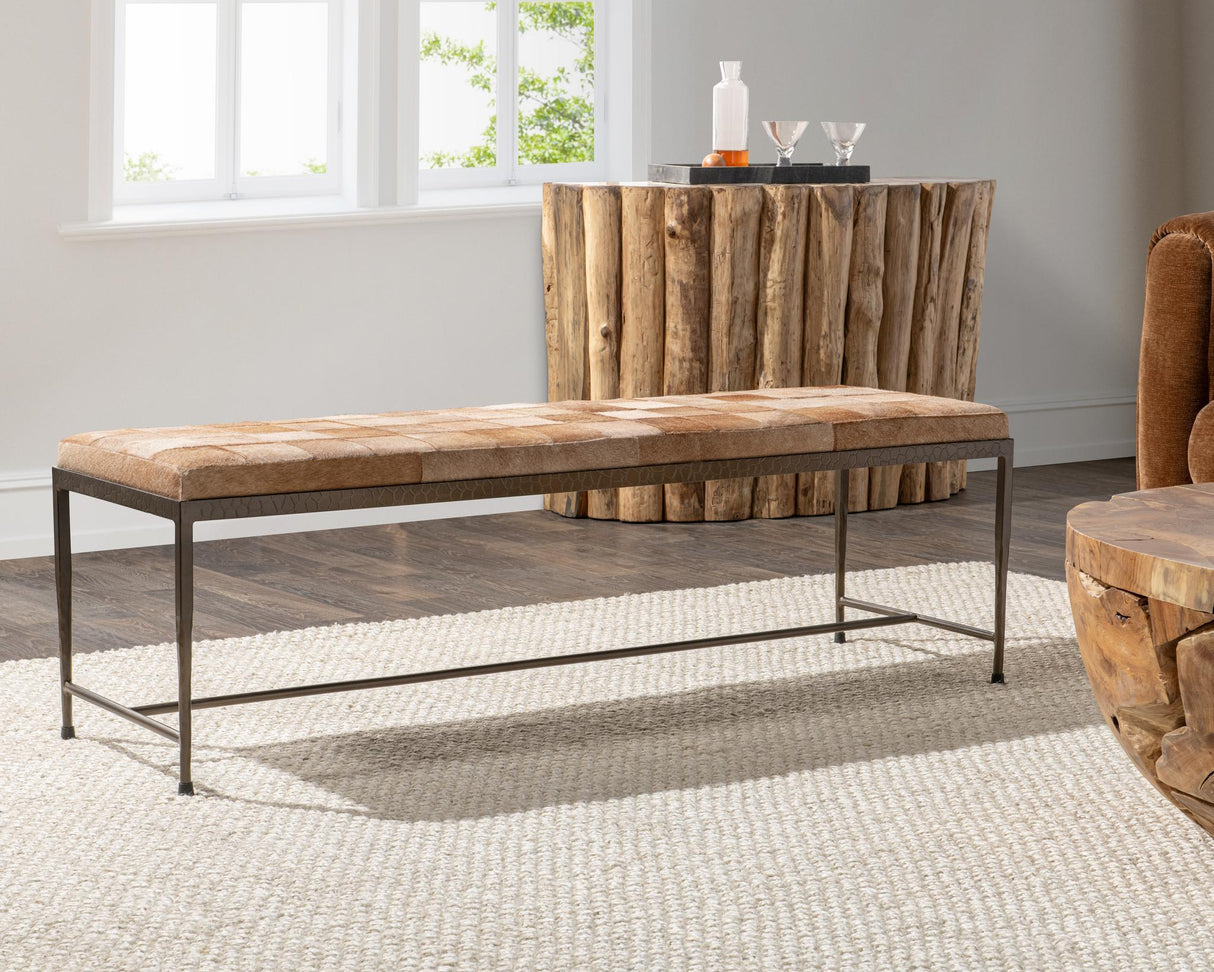 Achen Accent Bench - Canyon Sand by Classic Home at Eve Furniture