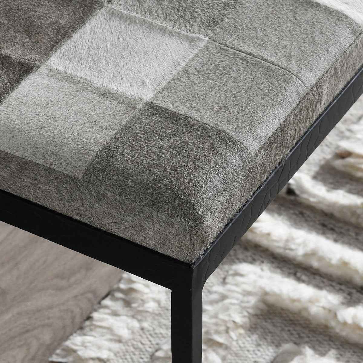 Achen Accent Bench - Sparrow Gray by Classic Home at Eve Furniture