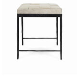 Achen Ivory Hide 28" Bench by Classic Home at Eve Furniture