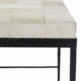 Achen Ivory Hide 28" Bench by Classic Home at Eve Furniture