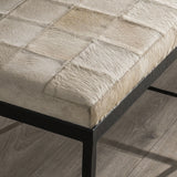 Achen Ivory Hide 28" Bench by Classic Home at Eve Furniture