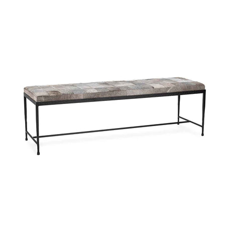 Achen Sparrow Gray Rectangular Accent Bench by Classic Home at Eve Furniture