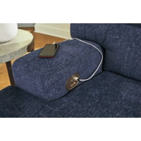 Acklen Place Navy 3-Piece Dual Power Reclining Modular Sectional with LAF Chaise by Ashley at Eve Furniture